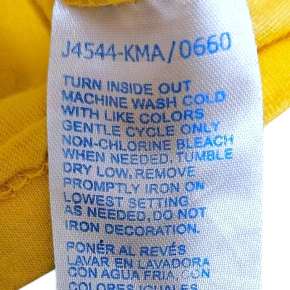 Vtg y2k Disney Mickey Mouse Hoodie Baby Boy 18M Yellow Long Sleeve 100% Cotton - Picture 7 of 7